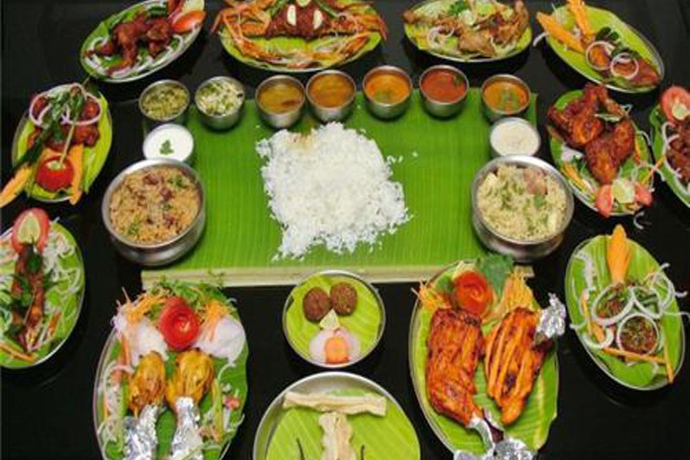 Traditional Indian dinner